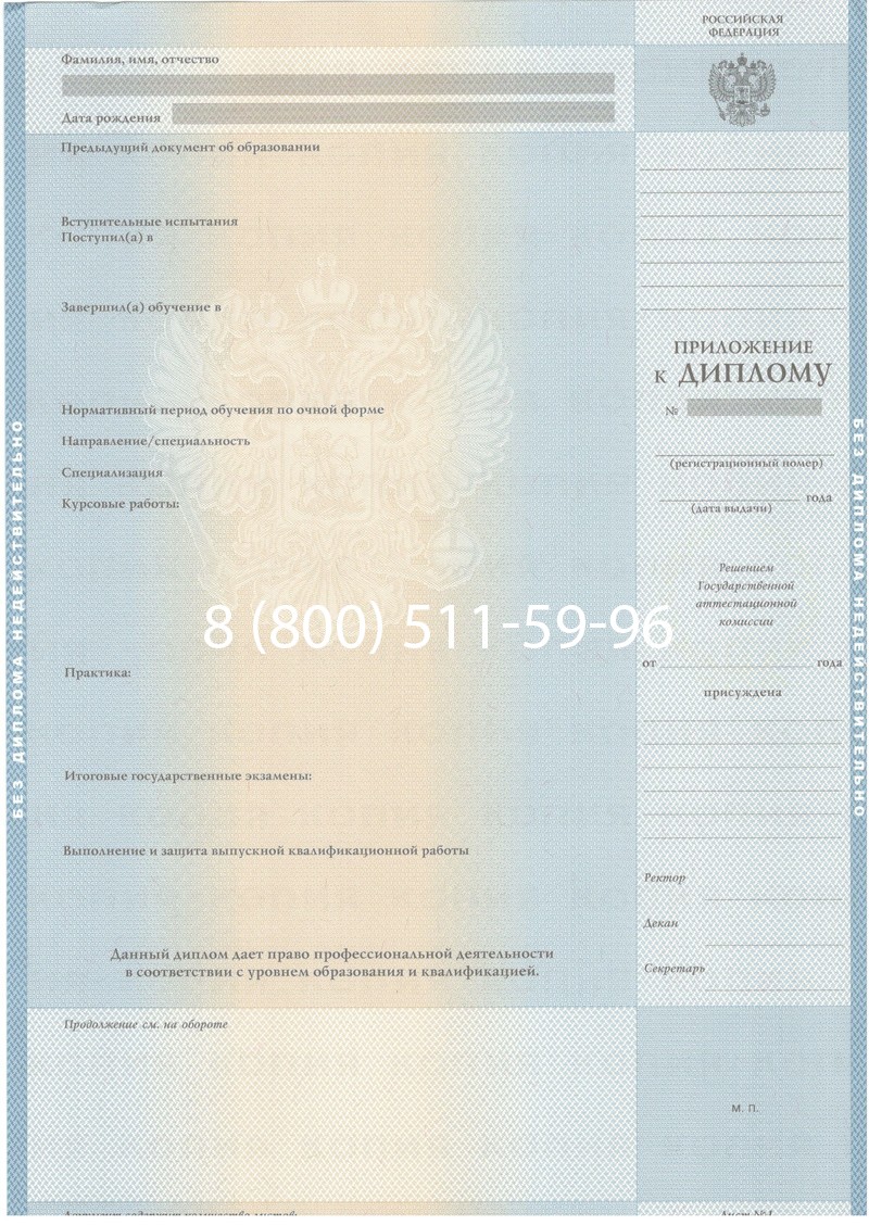 Купить Диплом специалиста 2003-2009 годов в Таганроге